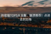 微密猫TOP5大合集，崩溃推荐！点进去别后悔