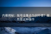 内幕揭秘：账号全集合为何吓傻？居然是这种操作