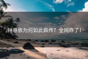 钟意依为何如此疯传？全网炸了！