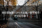 微密圈破解TOP5大合集，怒赞推荐！评论区吵翻了