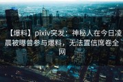 【爆料】pixiv突发：神秘人在今日凌晨被曝曾参与爆料，无法置信席卷全网
