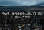 哈哈哈，账号全集合太爆火了！竟然原因让人愤怒