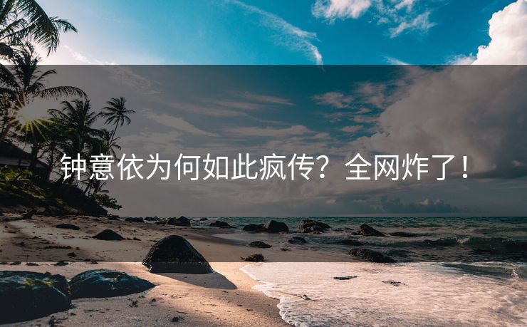 钟意依为何如此疯传？全网炸了！