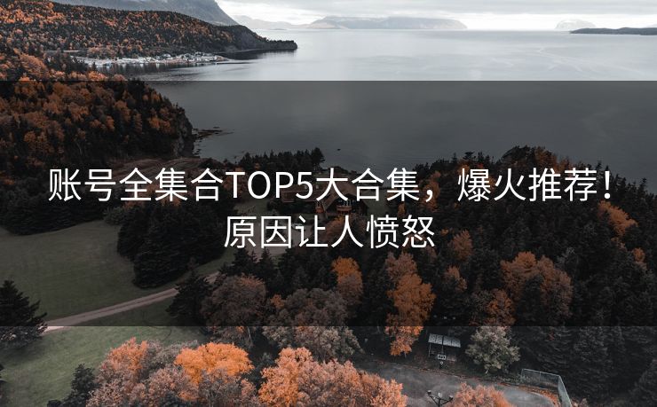 账号全集合TOP5大合集，爆火推荐！原因让人愤怒